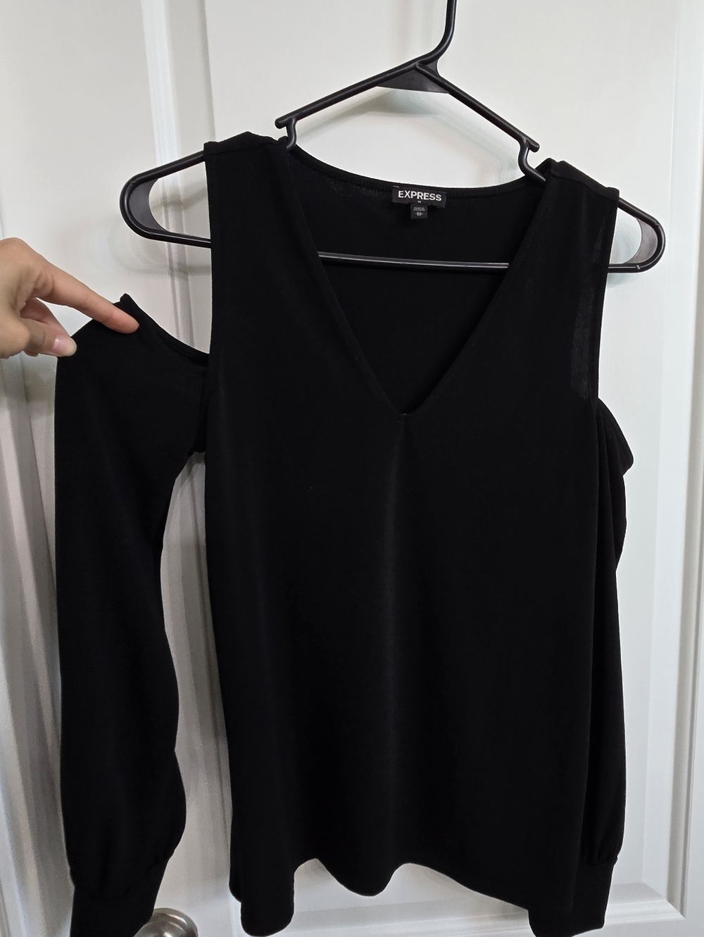 Express Black V Neck Style Top